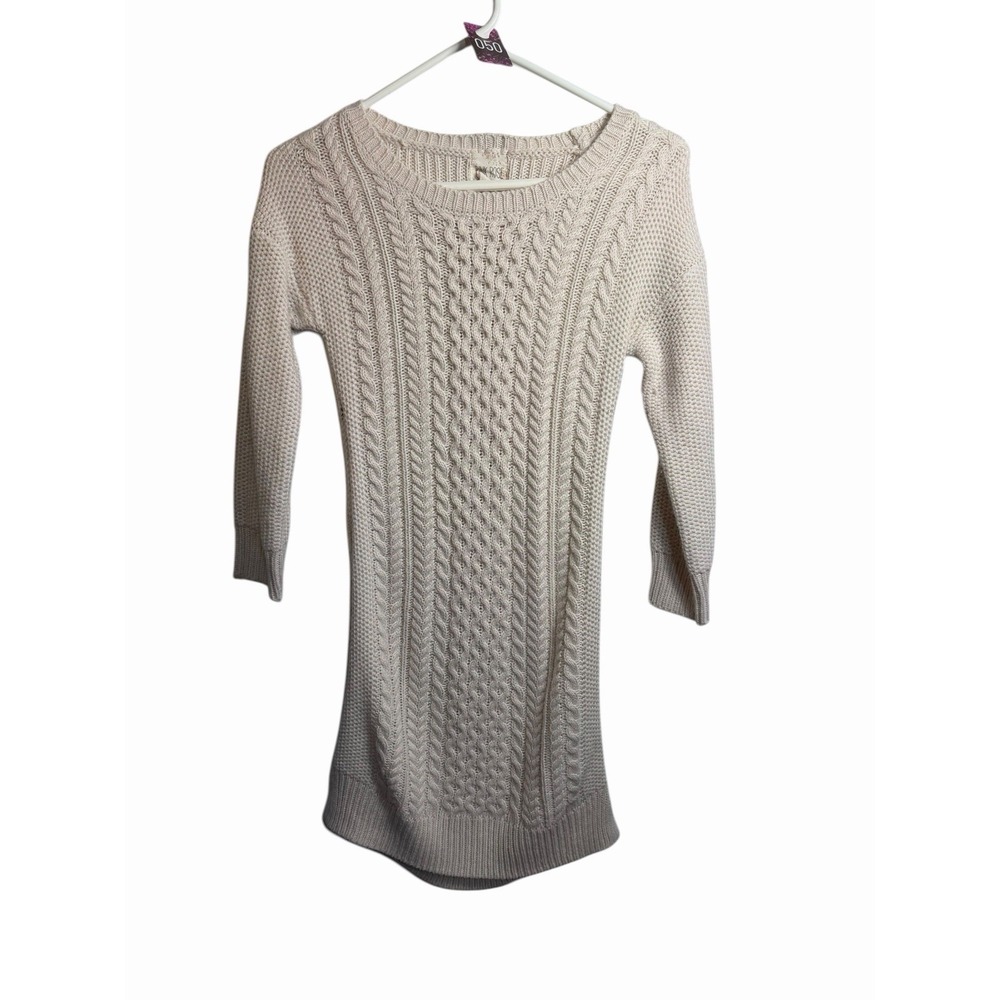 pink rose‎ womens long sleeve sweater dress knit size small